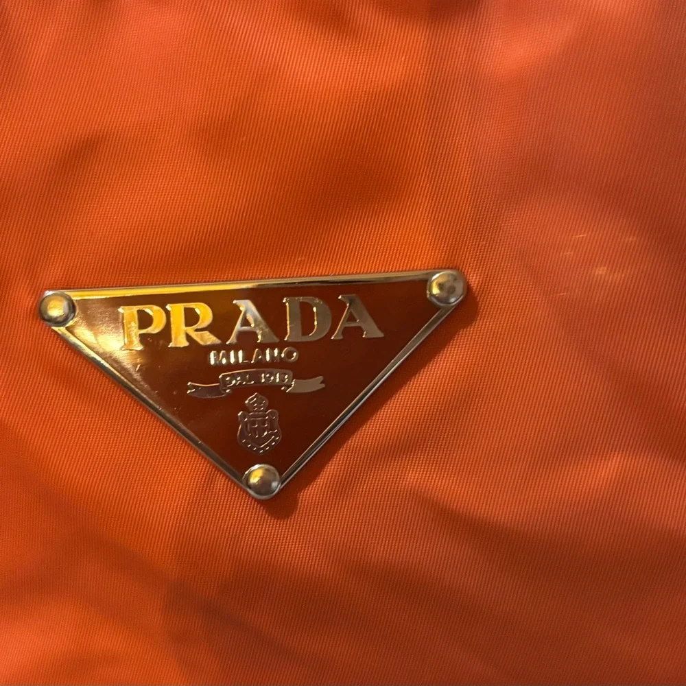 PRADA Semitracolla Vitello Vela Sport Bag - Orange   Authenticity cards included - Picture 3 of 11